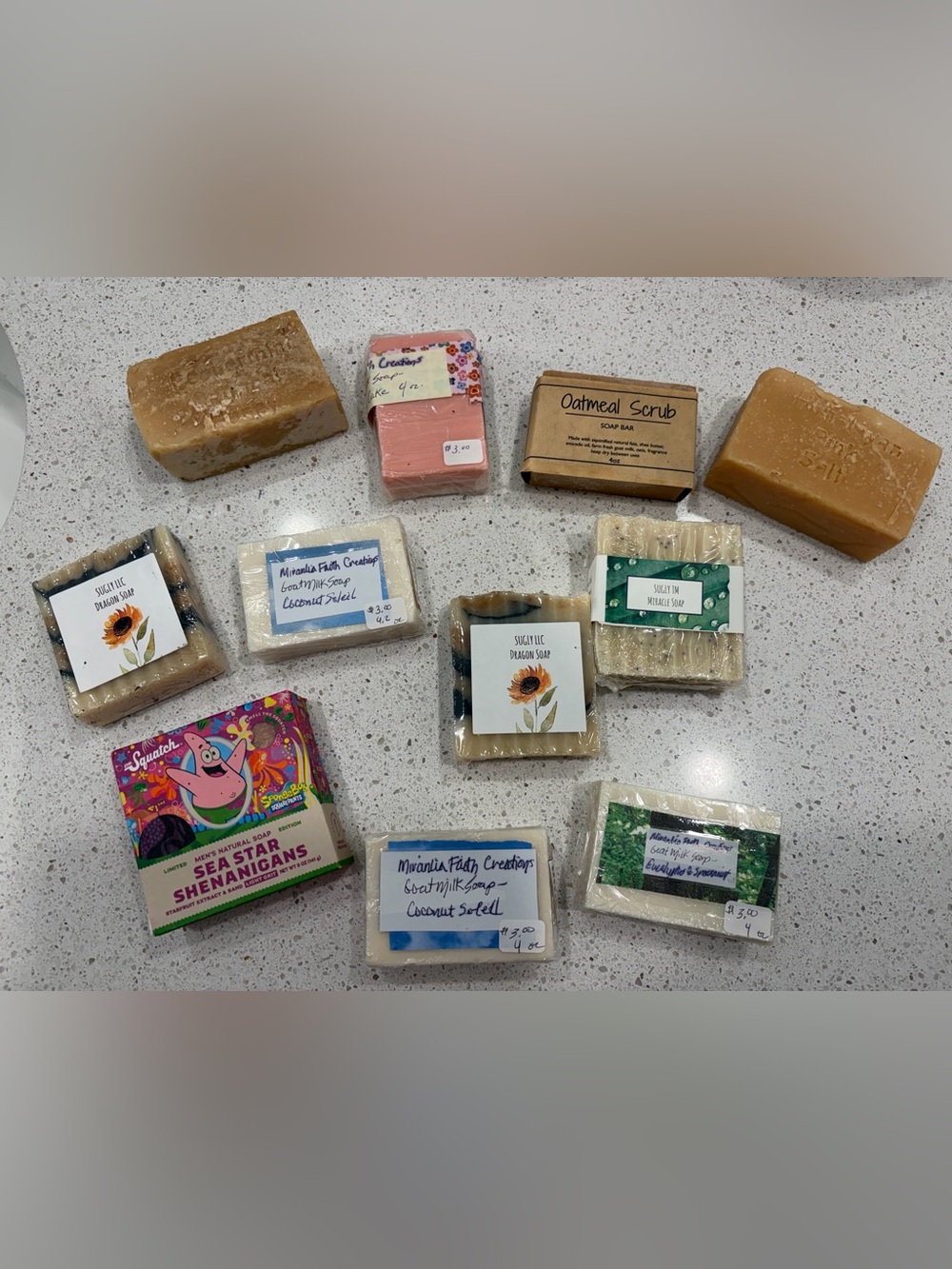 Soap Bars Lot of 11 Beef Tallow Goat Milk Dr Squatch Soap over 45 OZ NEW!